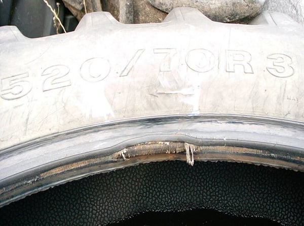 Quelles sont les causes de rotation du pneu agricole sur sa jante ?