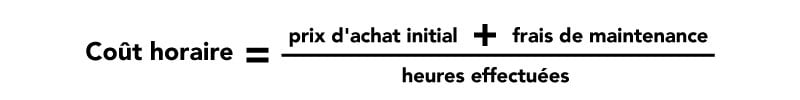 Réfléchir en «coût horaire» et non en prix d'achat brut