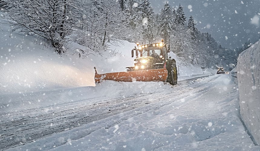 Travaux de déneigement à risque pour les pneus
