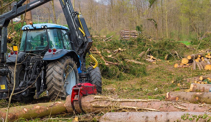 Travaux forestiers inadaptés aux pneus agricoles