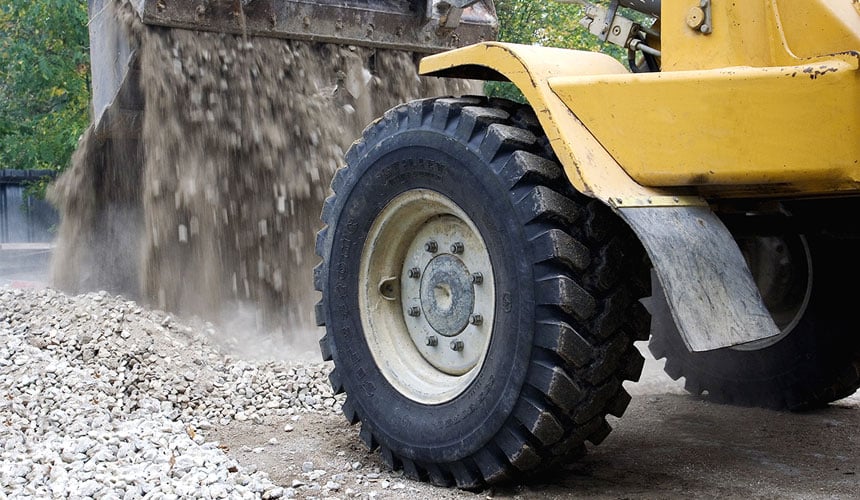 Pneu Duraforce Utility utilisé en travaux publics