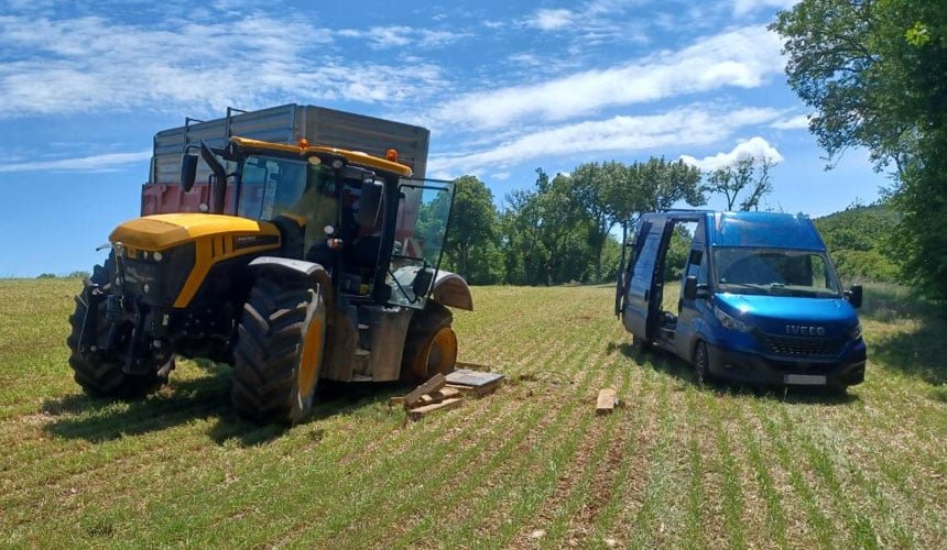 Réparation suite à un déjantage sur terrain en pente