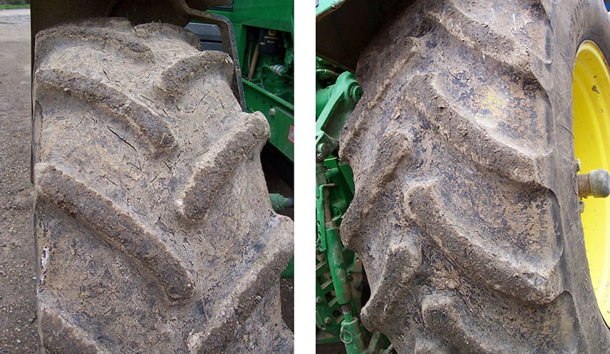 Usure des pneus agricoles après seulement 730 heures sur une terre à silex