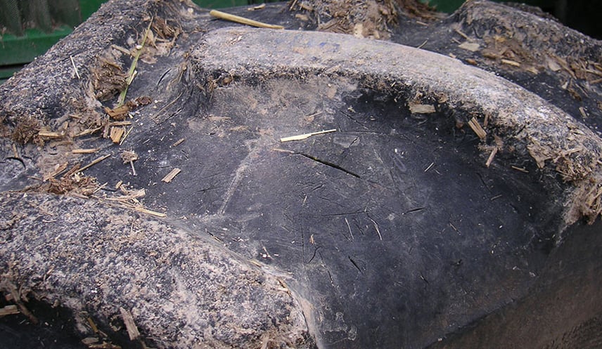 Usure des pneus agricoles liée aux silex après 1300 heures