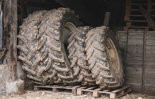Stockage des pneus agricoles